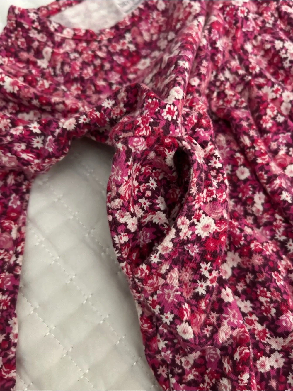 Baby GAP Pink Flowered Long-Sleeve Dress Size 18-24M
